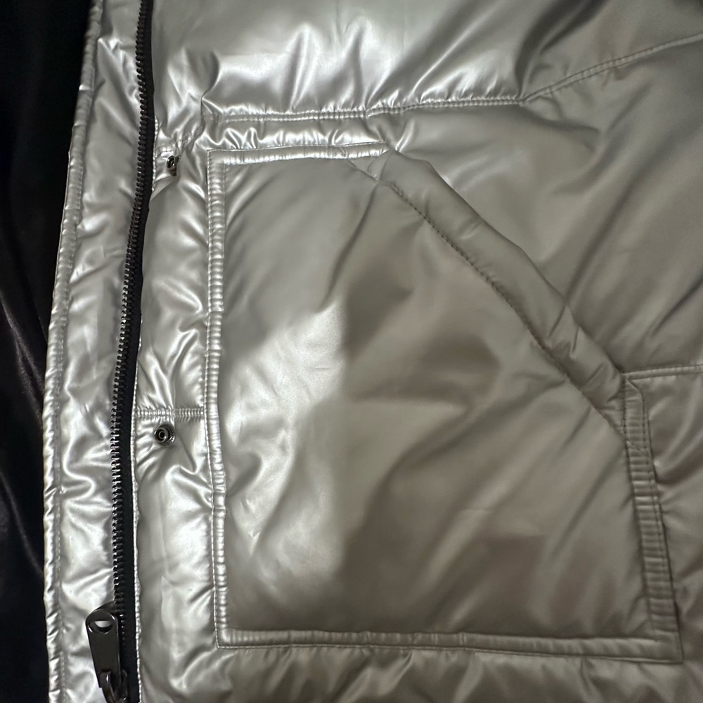 Silver Puffer Jacket - Picture 2 of 3